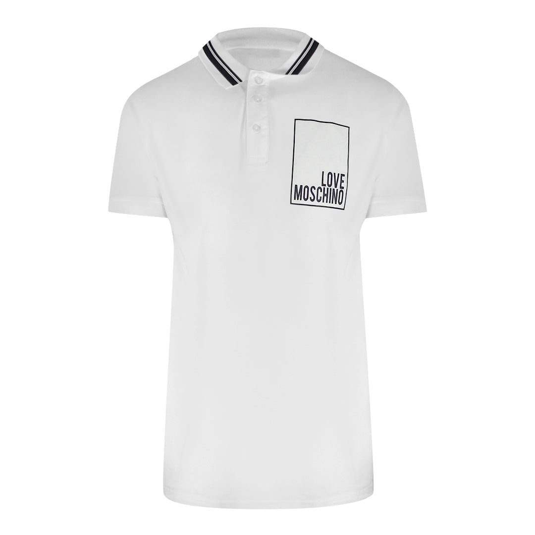 Love Moschino Jh7418Pp0Nl51100 White Polo Shirt Mens