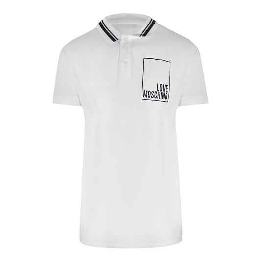 Love Moschino Jh7418Pp0Nl51100 White Polo Shirt Mens