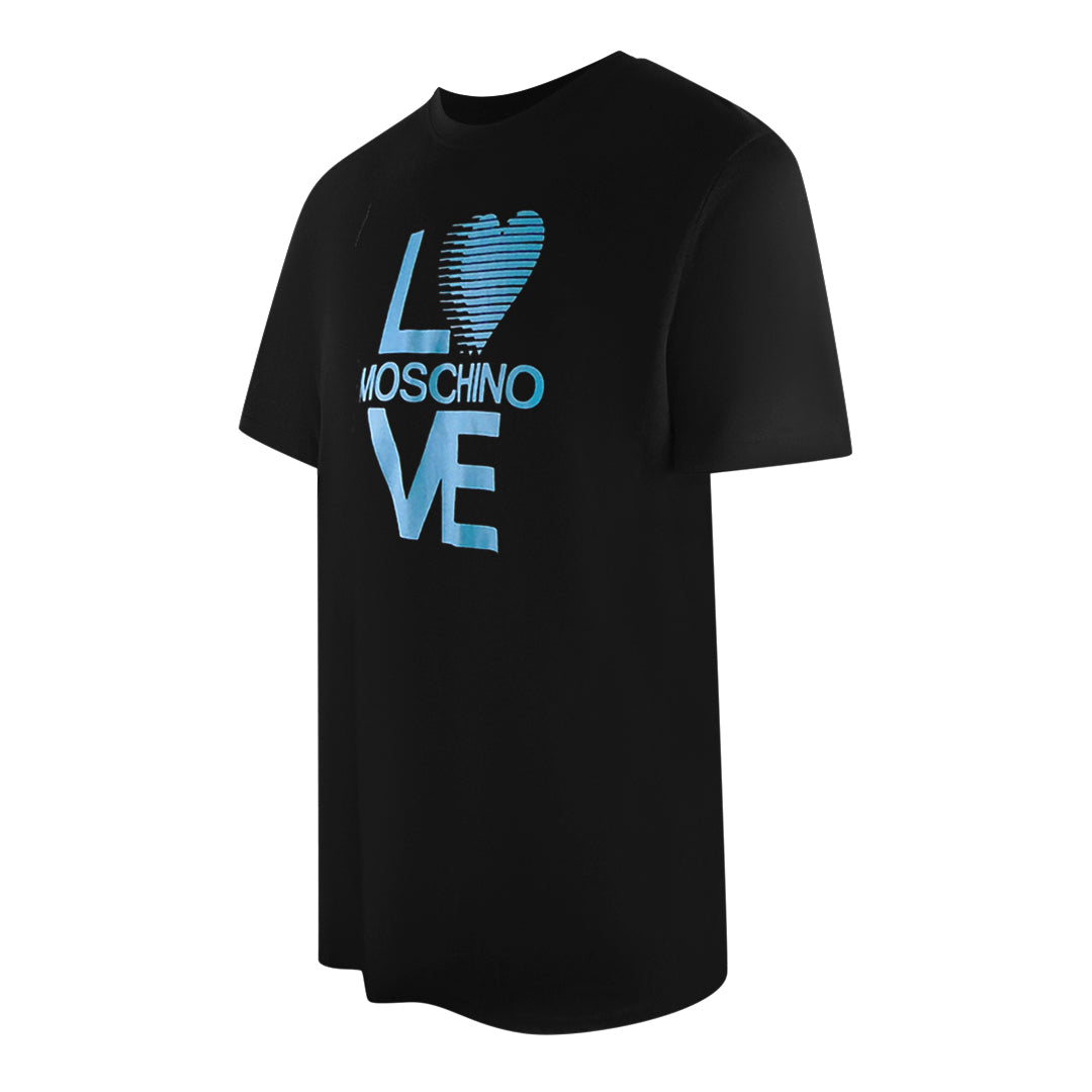 Love Moschino Jh7401Pp0Nl50000 Black  T-Shirt Mens