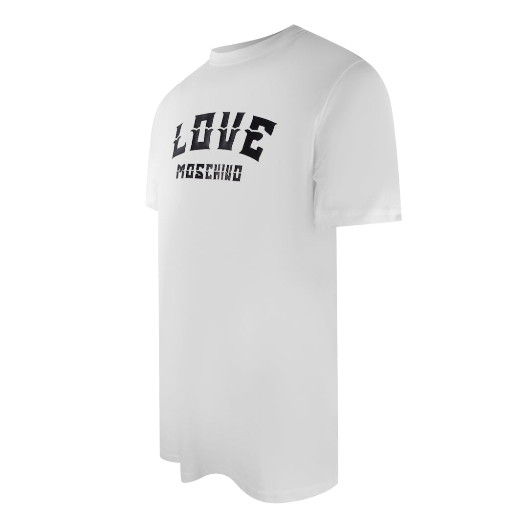 Love Moschino Jh7403Pp0Nl50100 White  T-Shirt Mens