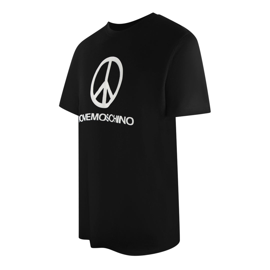 Love Moschino Jh7465Pp0Nl50000 Black  T-Shirt Mens - Style Centre Wholesale
