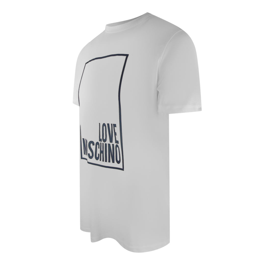 Love Moschino Jh7406Pp0Nl50100 White  T-Shirt Mens