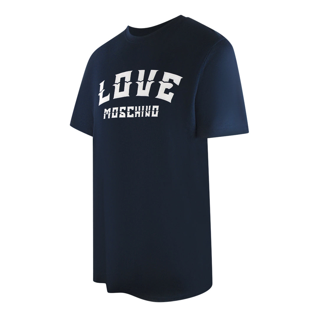 Love Moschino Jh7403Pp0Nl50751 Navy Blue  T-Shirt Mens