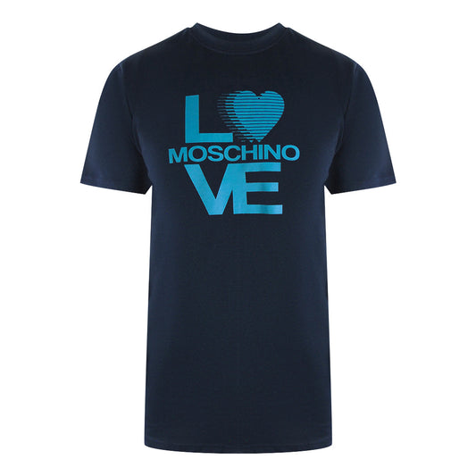Love Moschino Jh7401Pp0Nl50751 Navy Blue  T-Shirt Mens