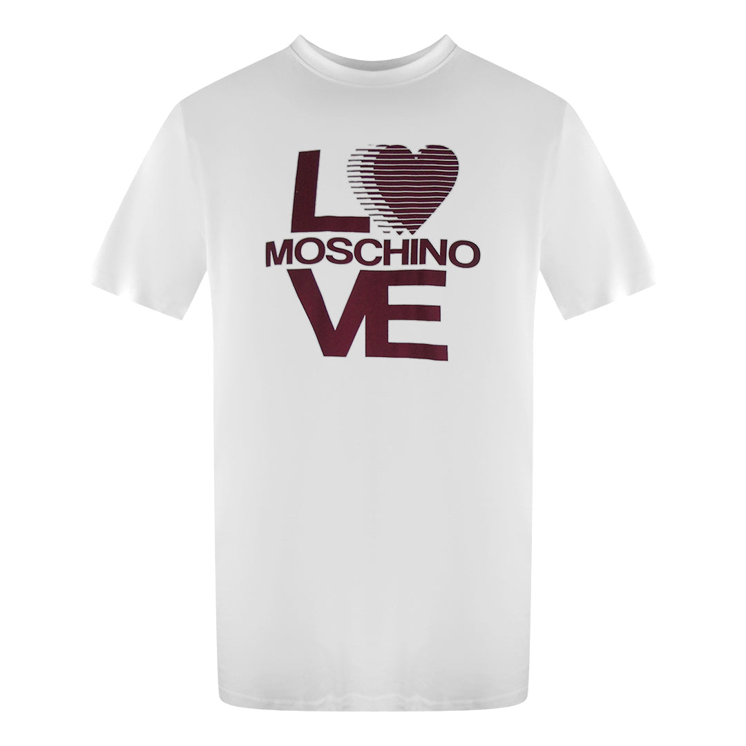 Love Moschino Jh7401Pp0Nl50100 White  T-Shirt Mens - Style Centre Wholesale