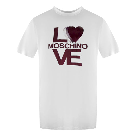 Love Moschino Jh7401Pp0Nl50100 White  T-Shirt Mens - Style Centre Wholesale