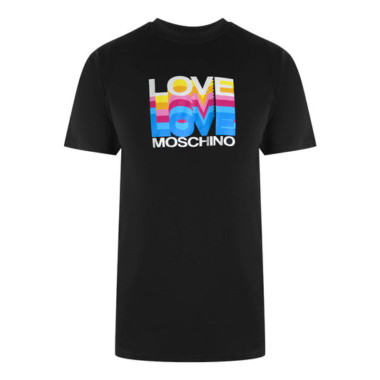 Love Moschino Jh7411Pp0Nl50000 Black  T-Shirt Mens - Style Centre Wholesale
