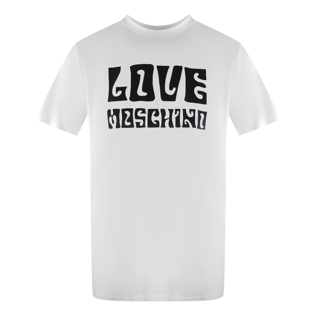 Love Moschino Jh7408Pp0Nl50100 White  T-Shirt Mens