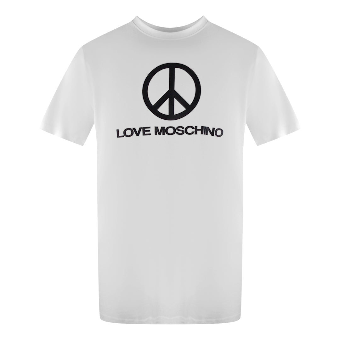 Love Moschino Jh7465Pp0Nl50100 White  T-Shirt Mens