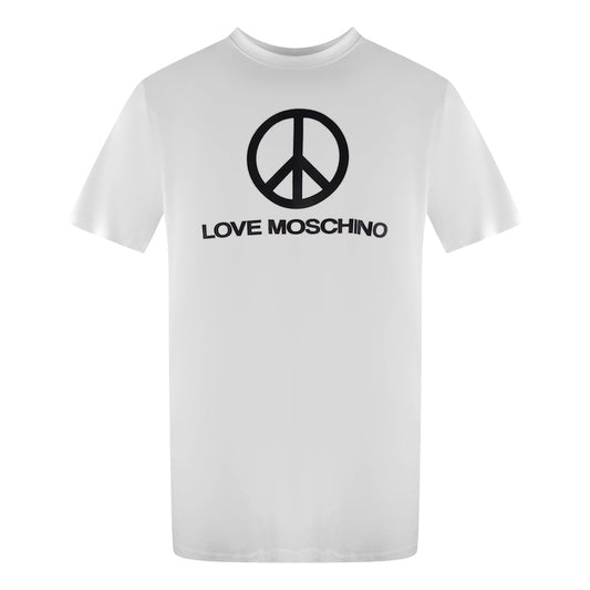 Love Moschino Jh7465Pp0Nl50100 White  T-Shirt Mens