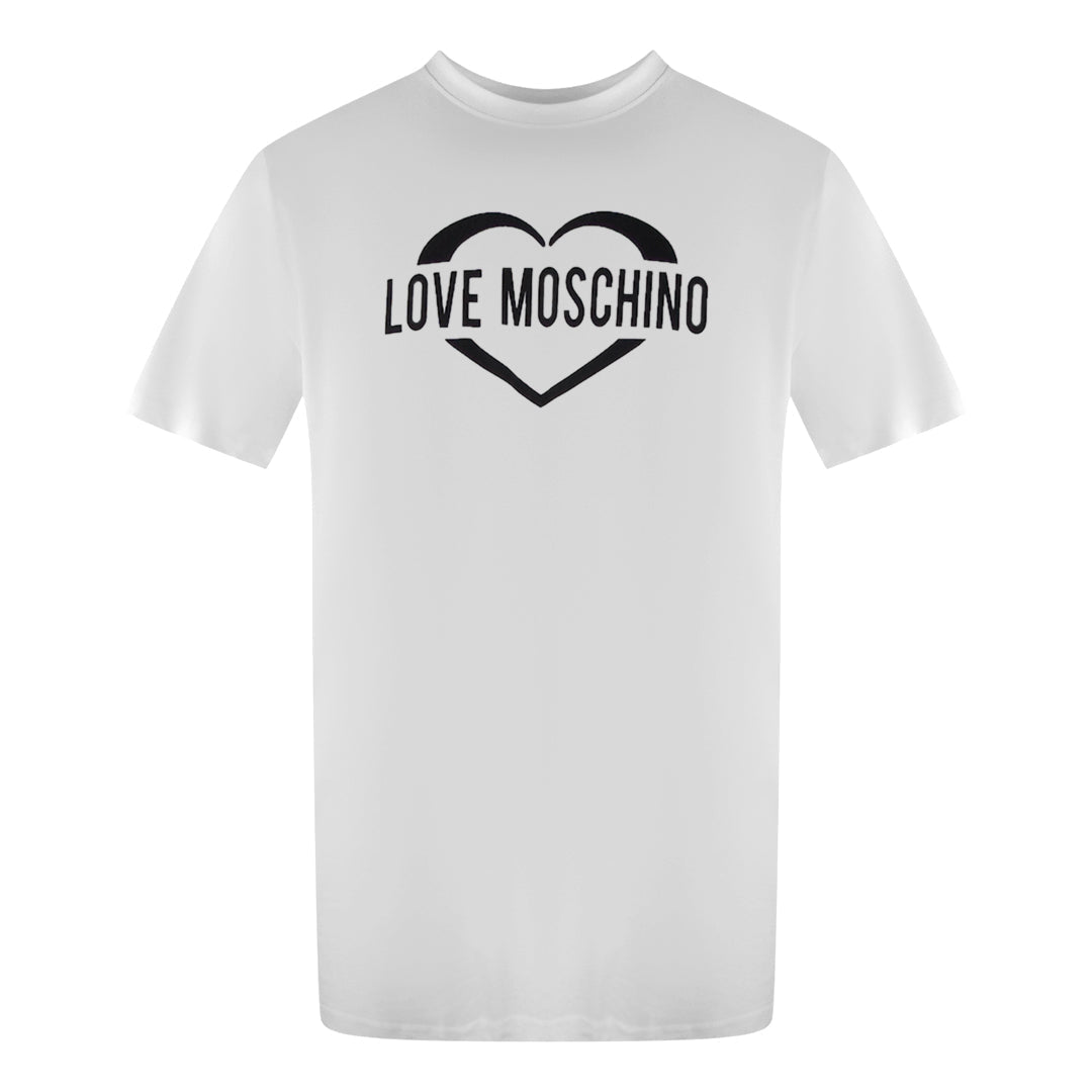 Love Moschino Jh7407Pp0Nl50100 White  T-Shirt Mens