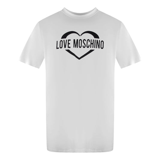 Love Moschino Jh7407Pp0Nl50100 White  T-Shirt Mens