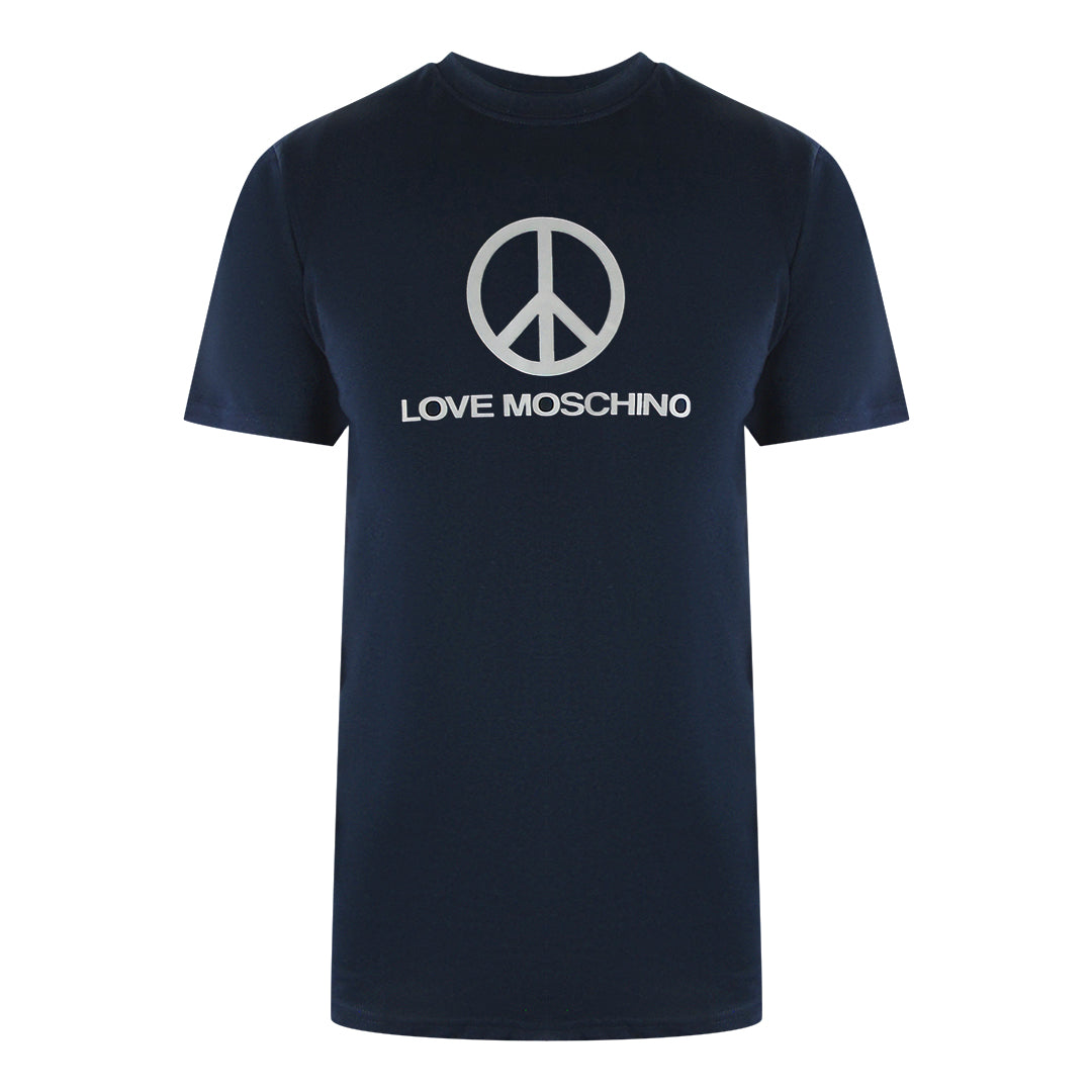 Love Moschino Jh7465Pp0Nl50751 Navy Blue  T-Shirt Mens
