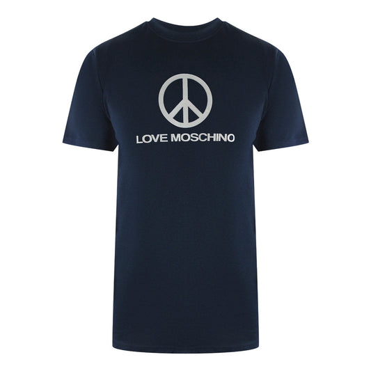 Love Moschino Jh7465Pp0Nl50751 Navy Blue  T-Shirt Mens