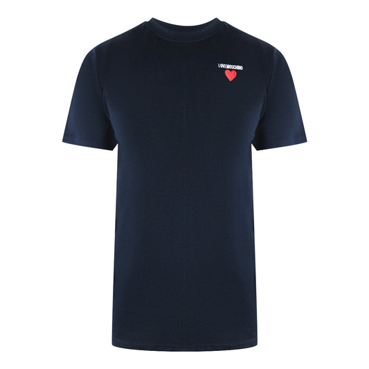 Love Moschino Jh7415Pp0Nl50751 Navy Blue  T-Shirt Mens - Style Centre Wholesale