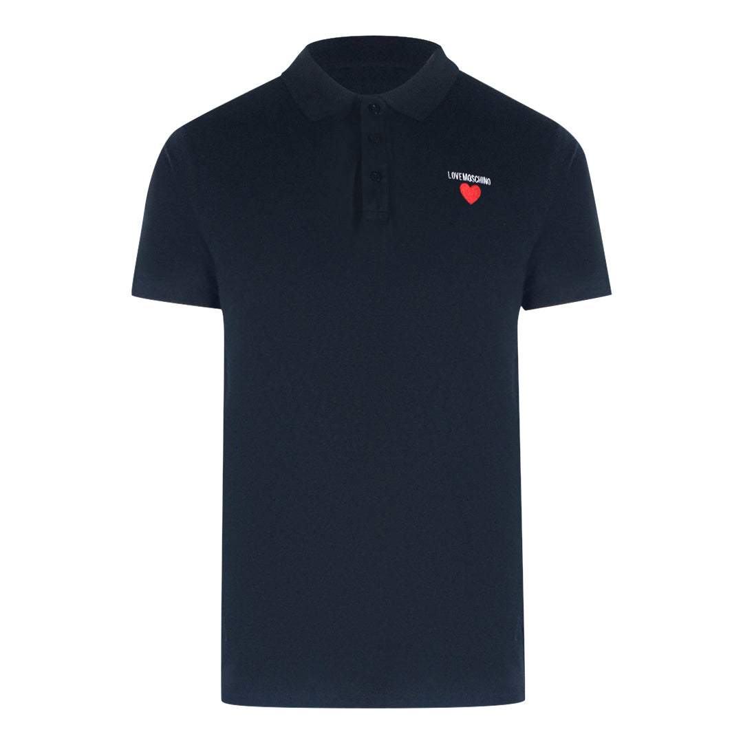Love Moschino Jh7420Pp0Nl51751 Navy Blue Polo Shirt Mens