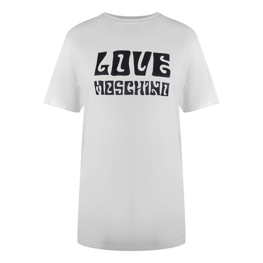 Love Moschino Bold Logo White T-Shirt - Nova Clothing