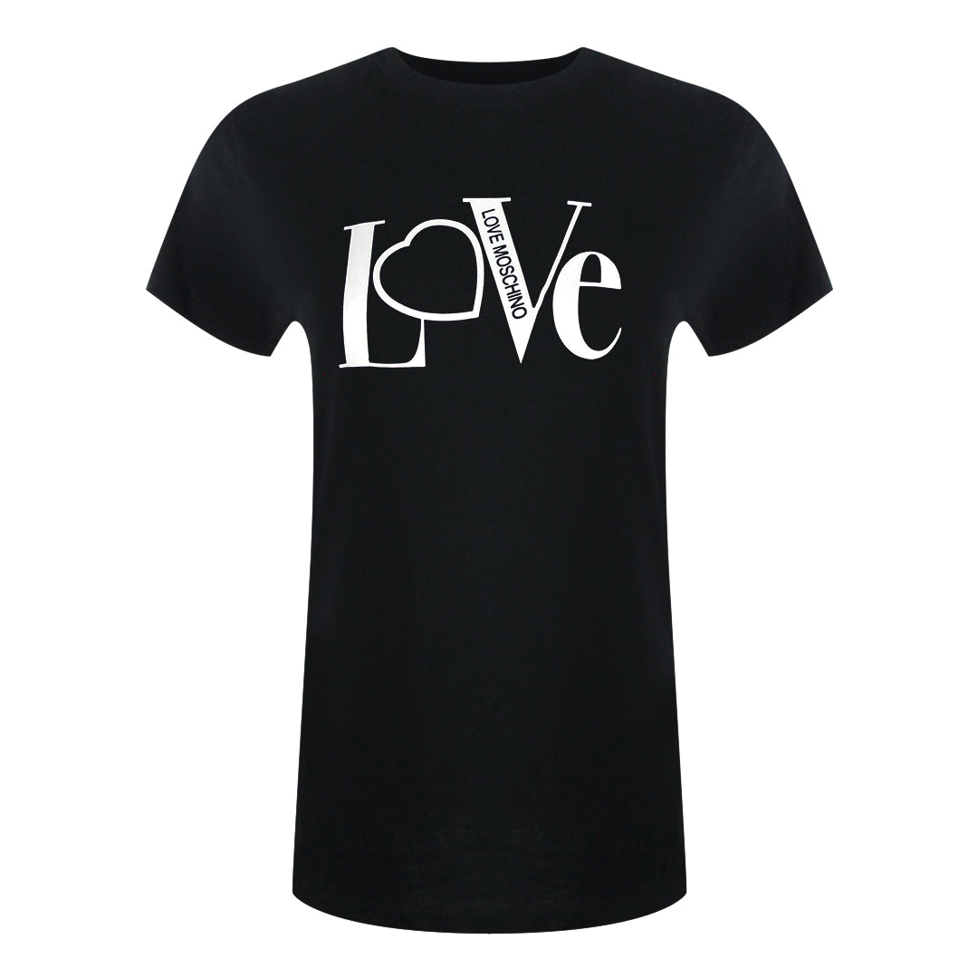 Love Moschino Jg7427Pp0Nl50000 Black T-Shirt Womens - Style Centre Wholesale