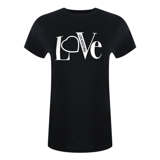 Love Moschino Jg7427Pp0Nl50000 Black T-Shirt Womens - Style Centre Wholesale