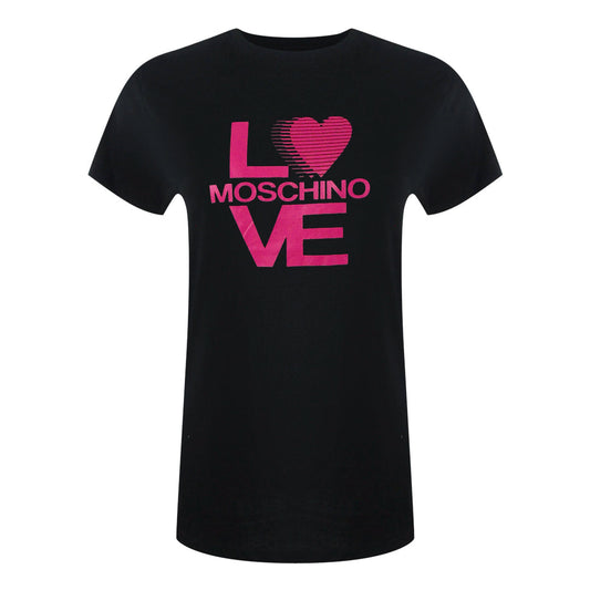Love Moschino Jg7401Pp0Nl50000 Black T-Shirt Womens - Style Centre Wholesale
