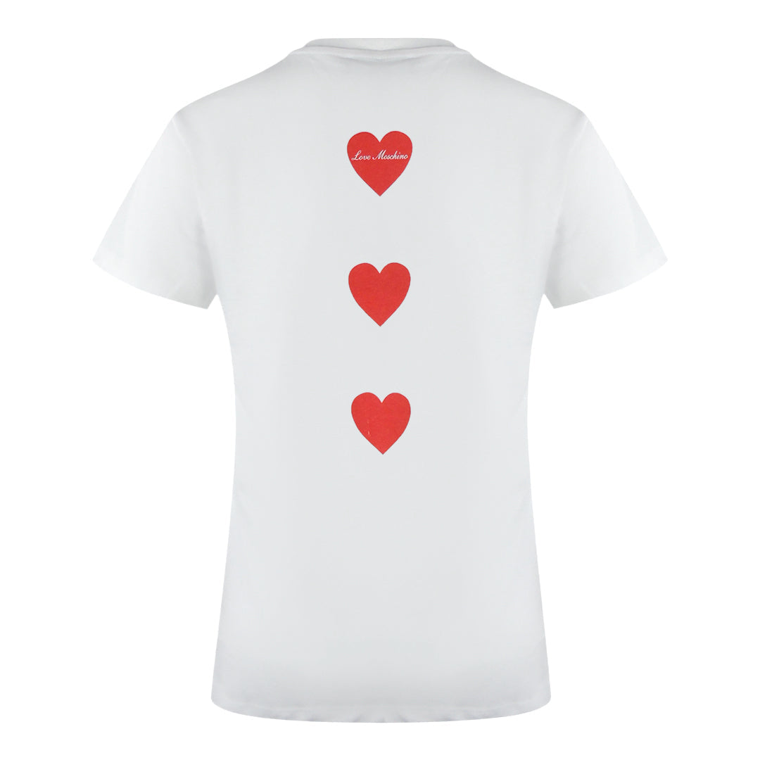 Love Moschino Heart Logo White T-Shirt - Nova Clothing
