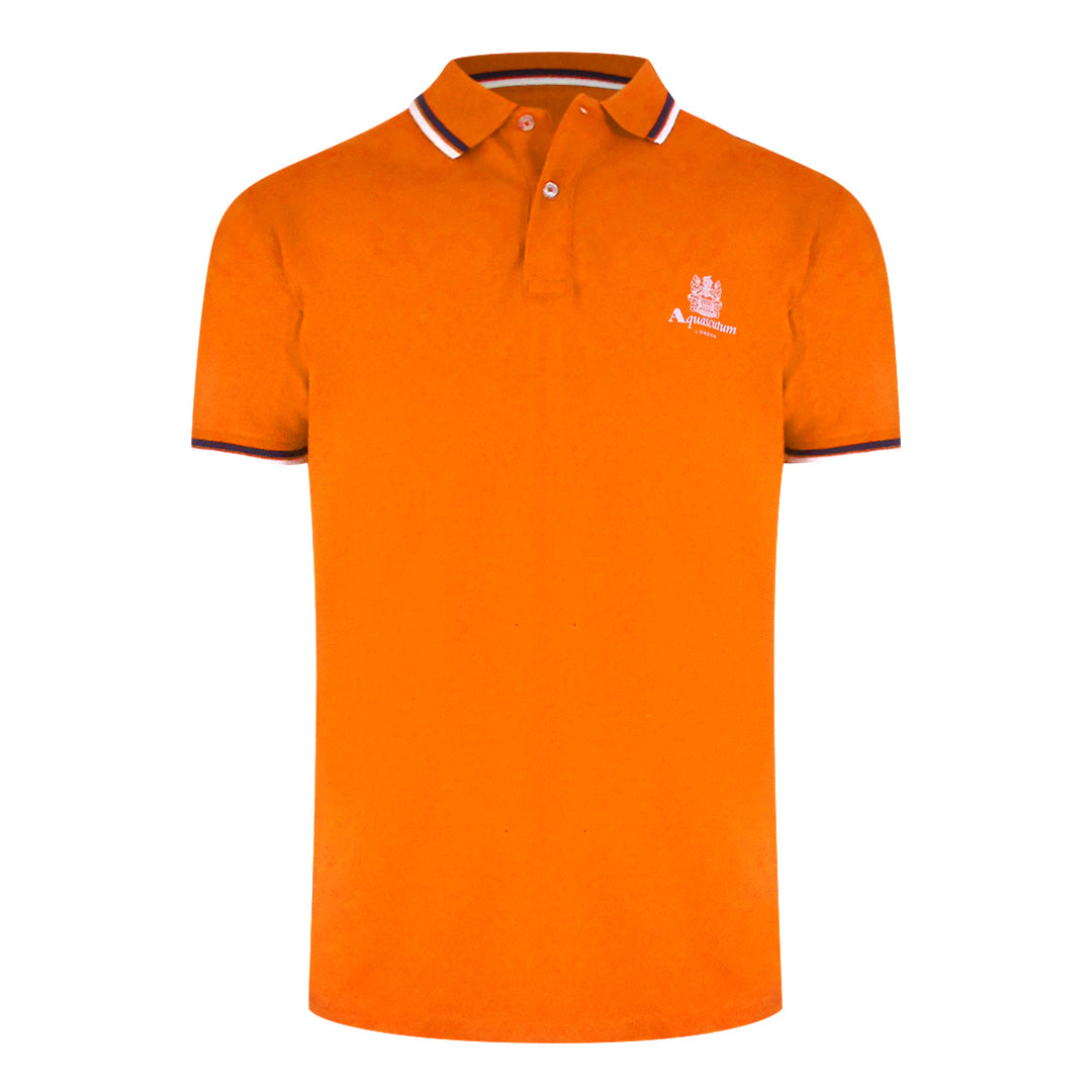 Aquascutum Active Active Cotton Polo Orange Aa_Po001_12 Mens