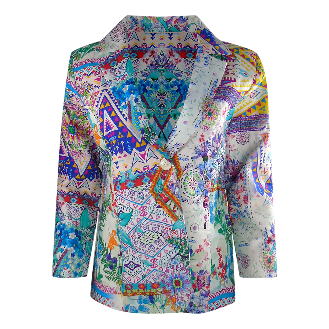 Inoa Fashion Popoloca L204 Multi Boyfriend Jacket Womens