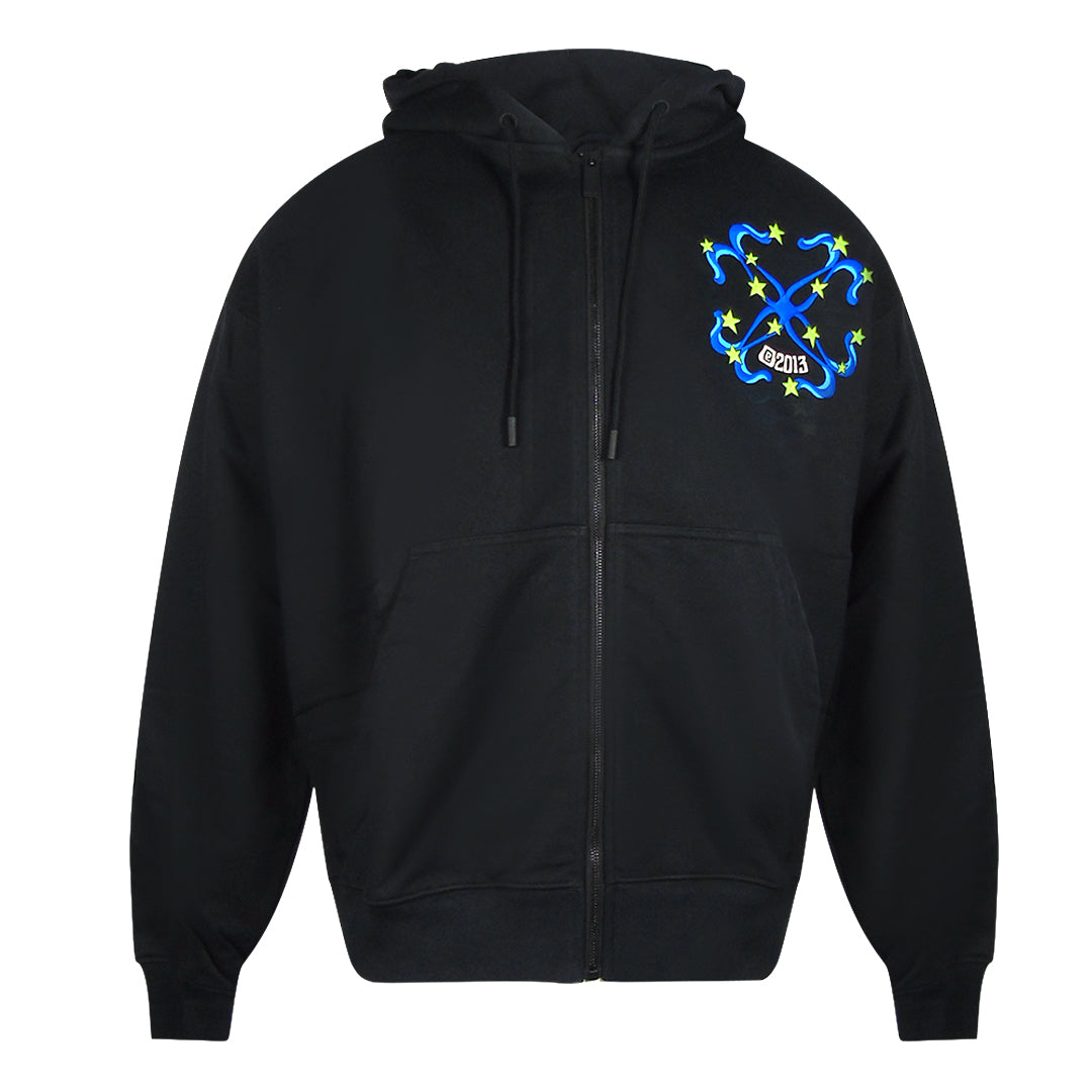Off White Ombe015S23Fle0021069 Black Hoodies Male