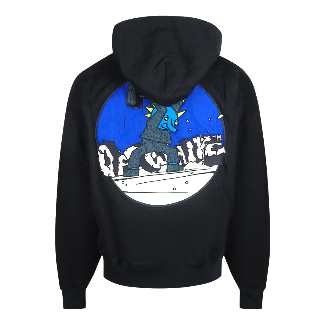 Off White Ombe015S23Fle0021069 Black Hoodies Male