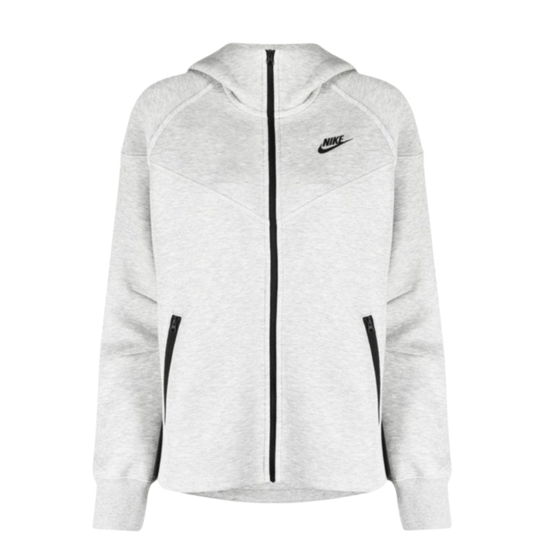 NIKE FB8338 063 GREY/BLACK HOODED ZIP TOP WOMENS XS