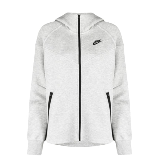 NIKE FB8338 063 GREY/BLACK HOODED ZIP TOP WOMENS XS