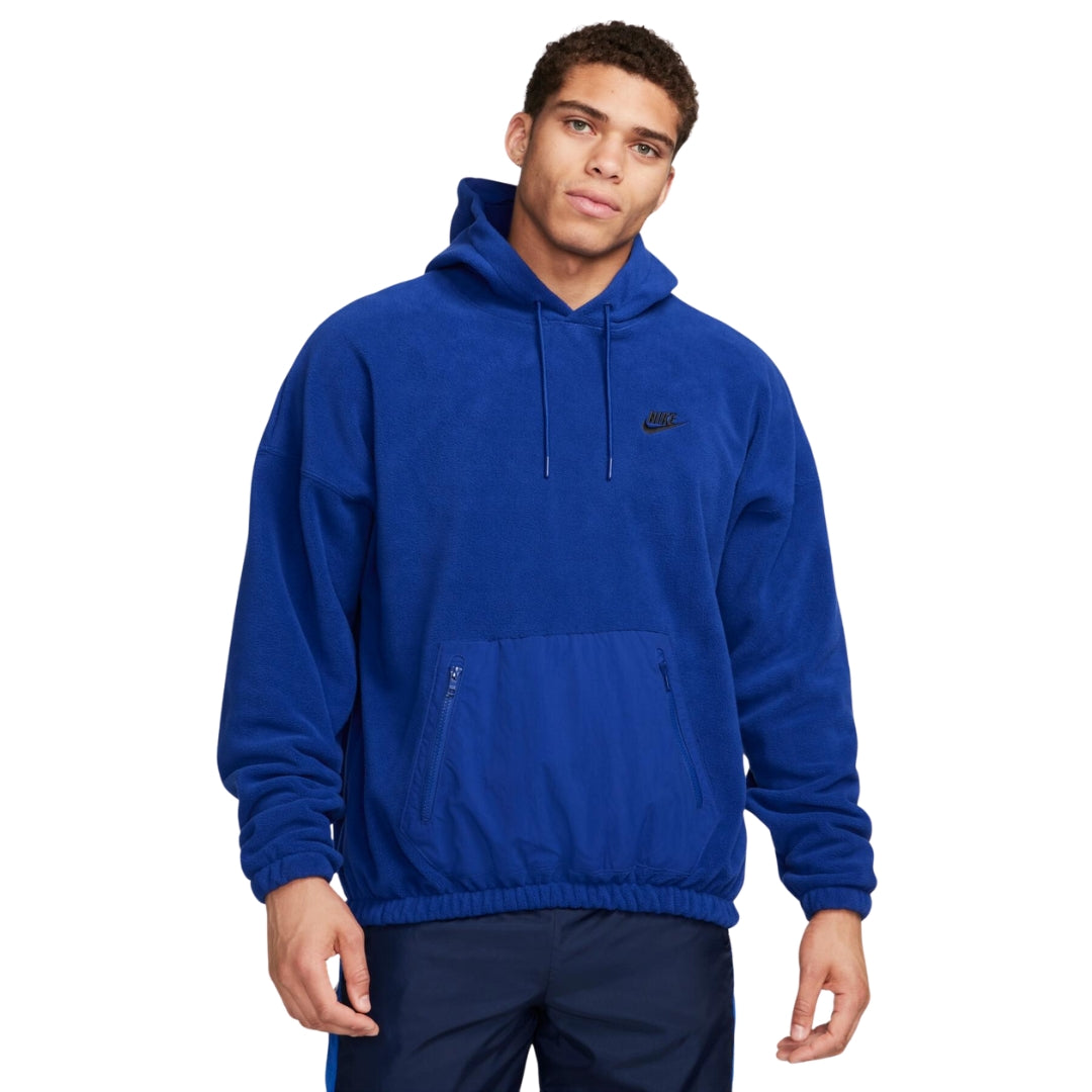 NIKE FB8388 455 ROYAL BLUE/BLACK HOODED JUMPER MENS XS