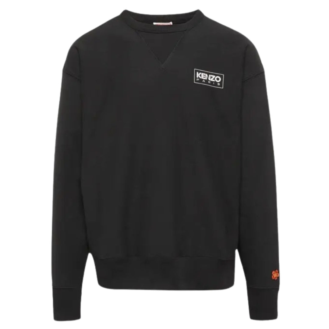 Kenzo Paris Outlined Logo Black Sweatshirt S