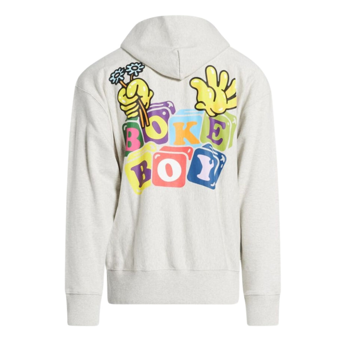 Kenzo Coloured Block Logo Grey Hoodie S