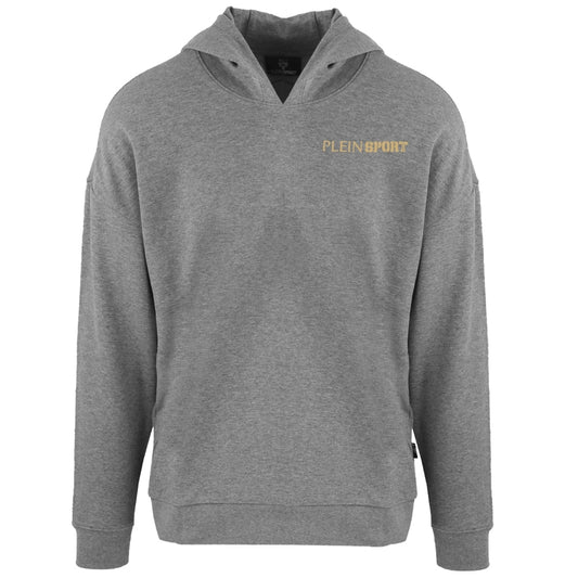 Plein Sport Block Logo On Chest Grey Hoodie S