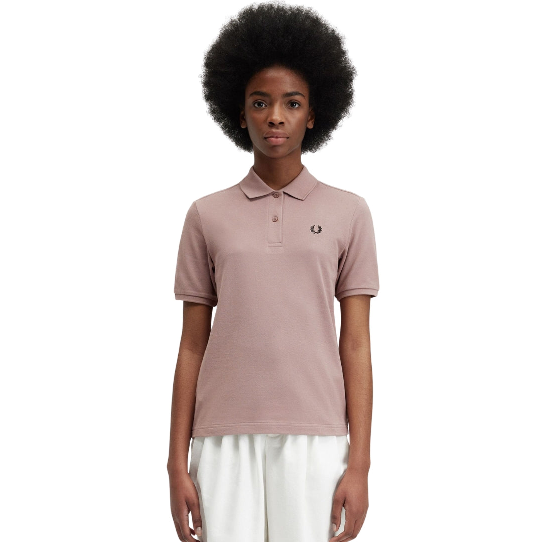 Fred Perry G6000 S52 Dark Pink Polo Shirt Womens XS