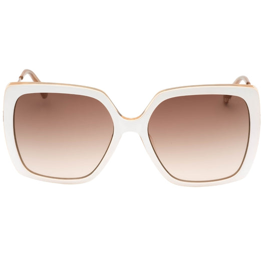 Guess Gradient Brown Lens White Sunglasses One Size