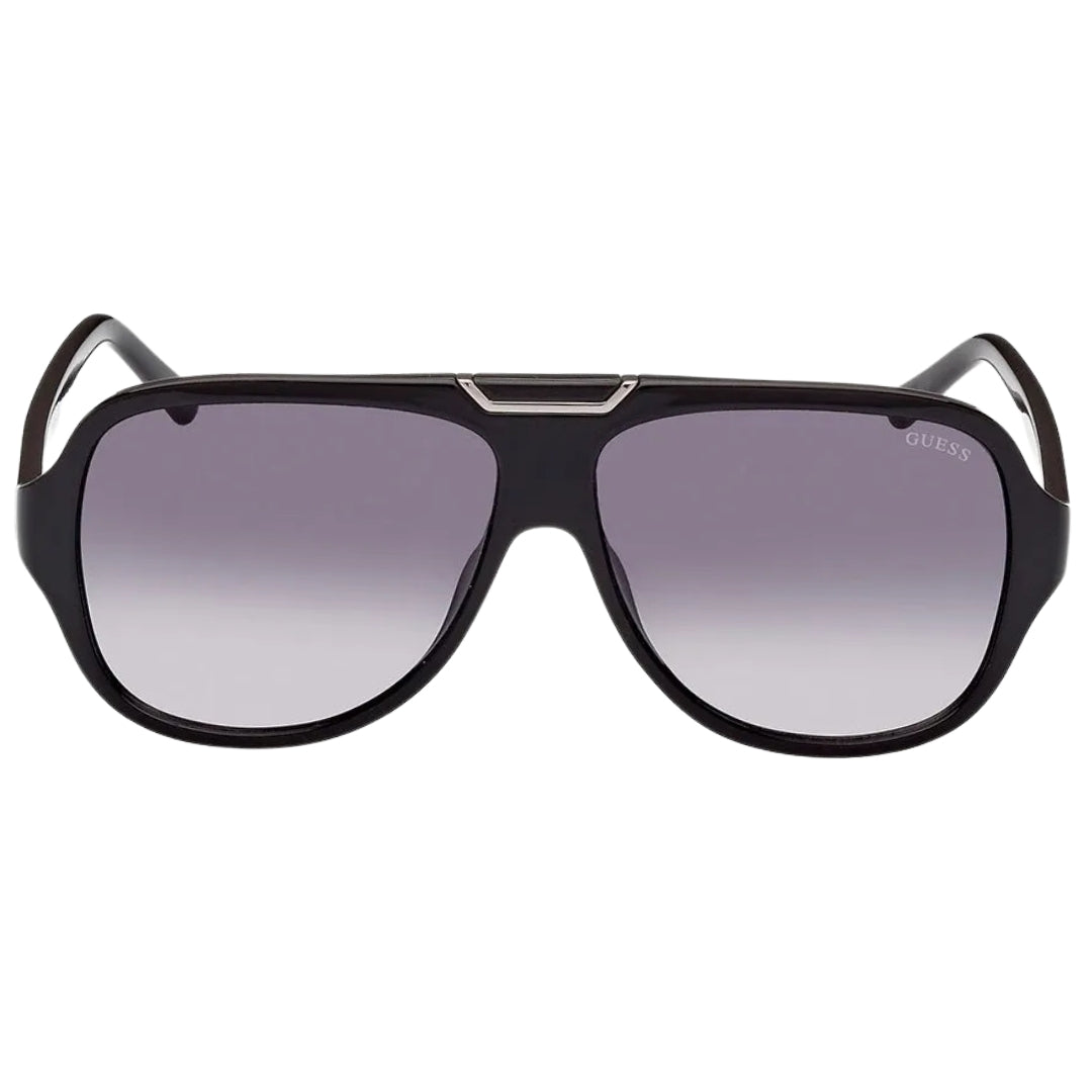 Guess Gradient Smoke Lensed Shiny Black Sunglasses GU00055 01B