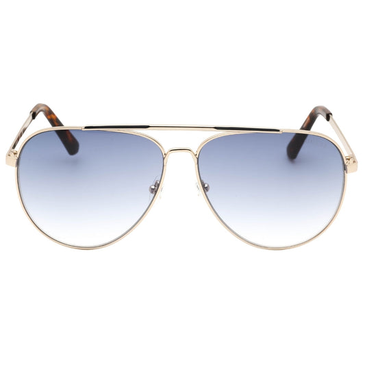 Guess Gradient Blue Lens Gold Sunglasses GU00059 32W
