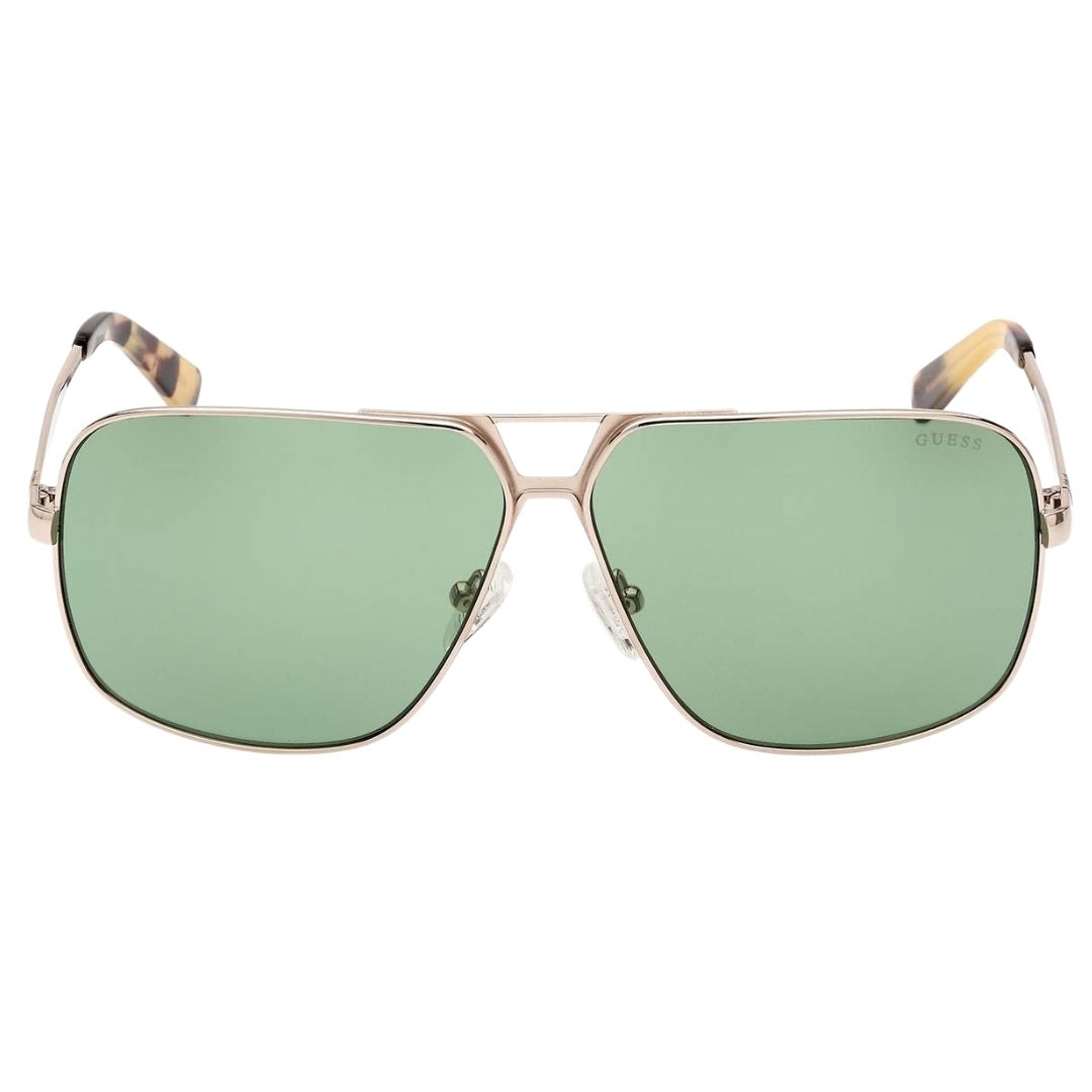 Guess Green Lens Gold Sunglasses One Size