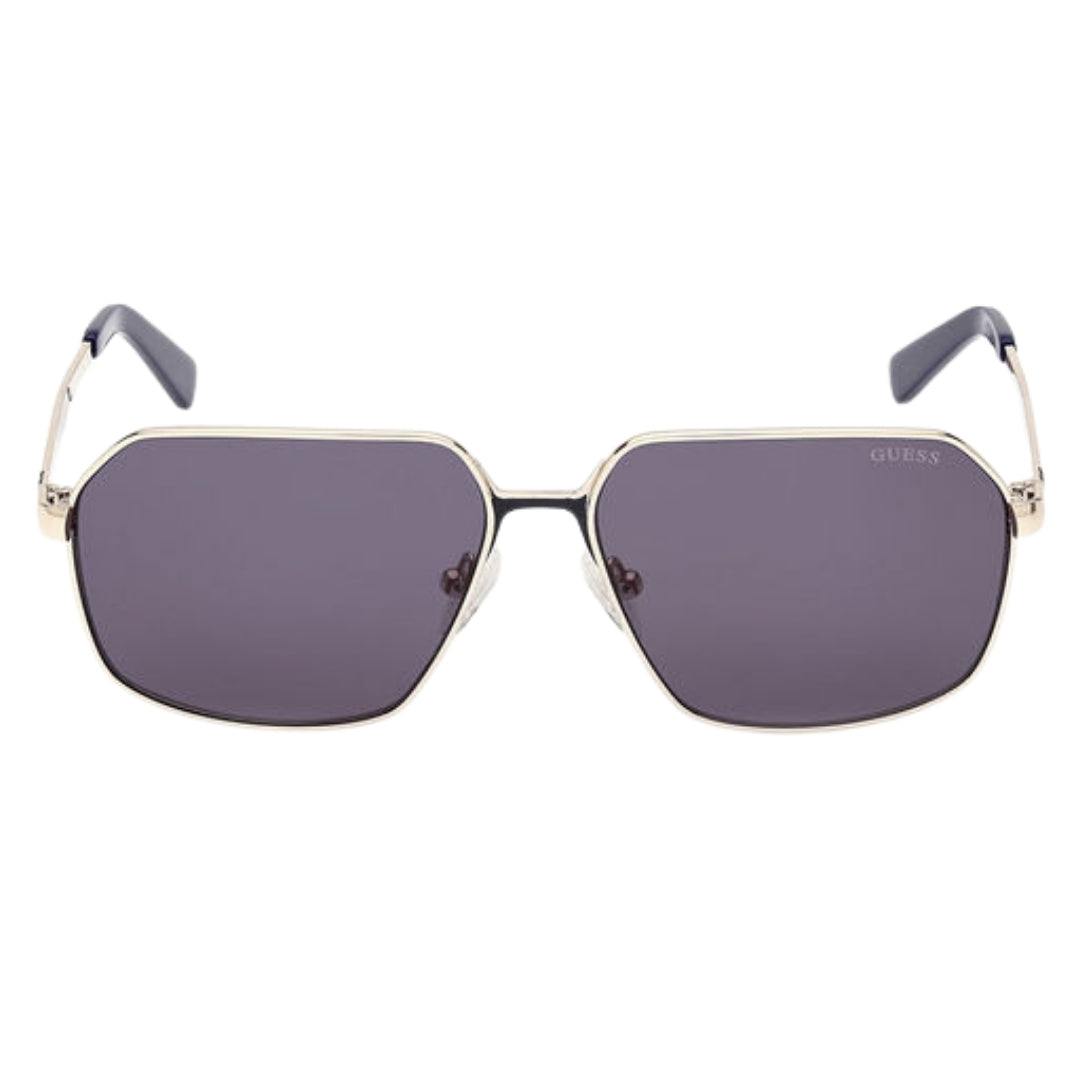 Guess Blue Lens Gold Sunglasses One Size