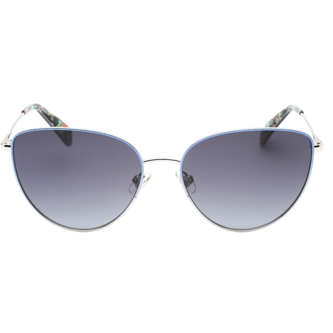 Kate Spade Hailey/G/S Dark Grey SF Lens Blue Detail Silver Sunglasses One Size