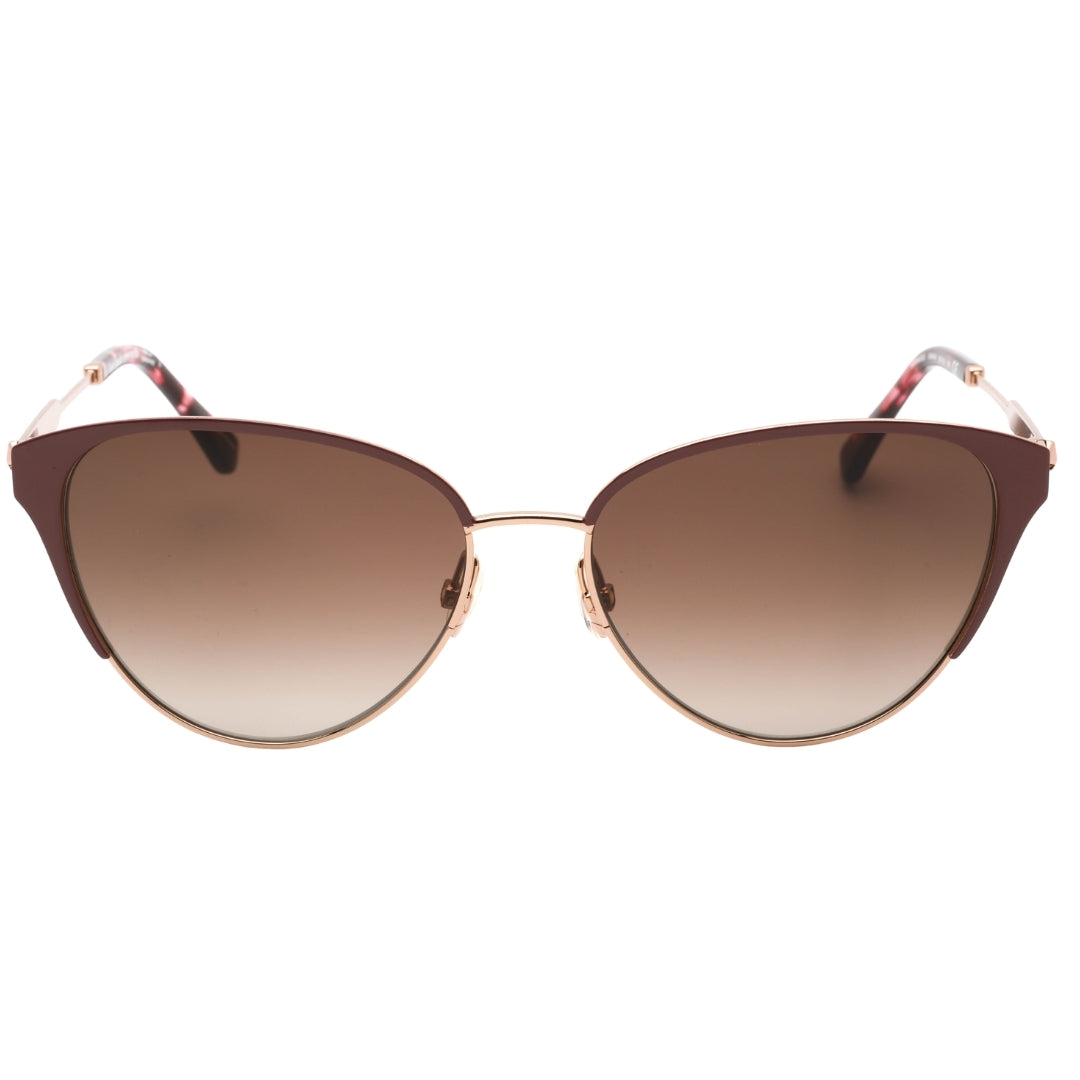 Kate Spade Ianna/G/S Brown Gradient Lens Red Rose Gold Sunglasses One Size