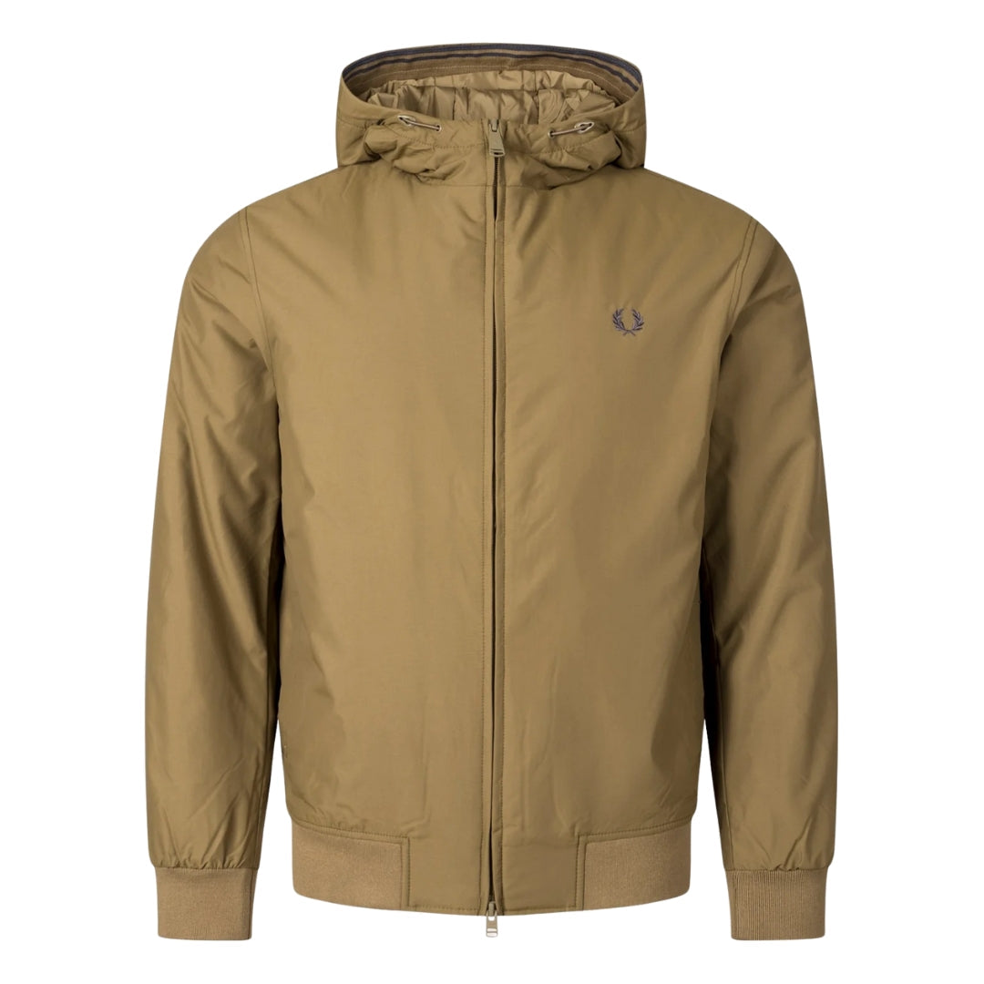 FRED PERRY J2585 P96 SHADED STONE PADDED HOODED BRENTHAM JACKET S