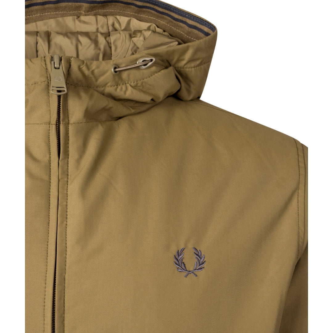 FRED PERRY J2585 P96 SHADED STONE PADDED HOODED BRENTHAM JACKET S