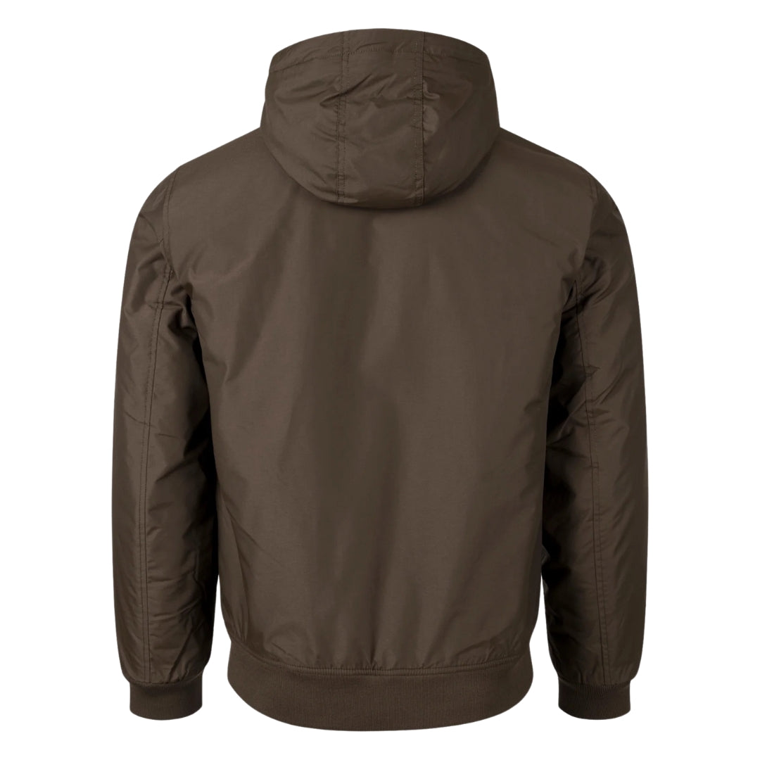 FRED PERRY J2585 Q21 BURNT TPBACCO PADDED HOODED BRENTHAM JACKET S