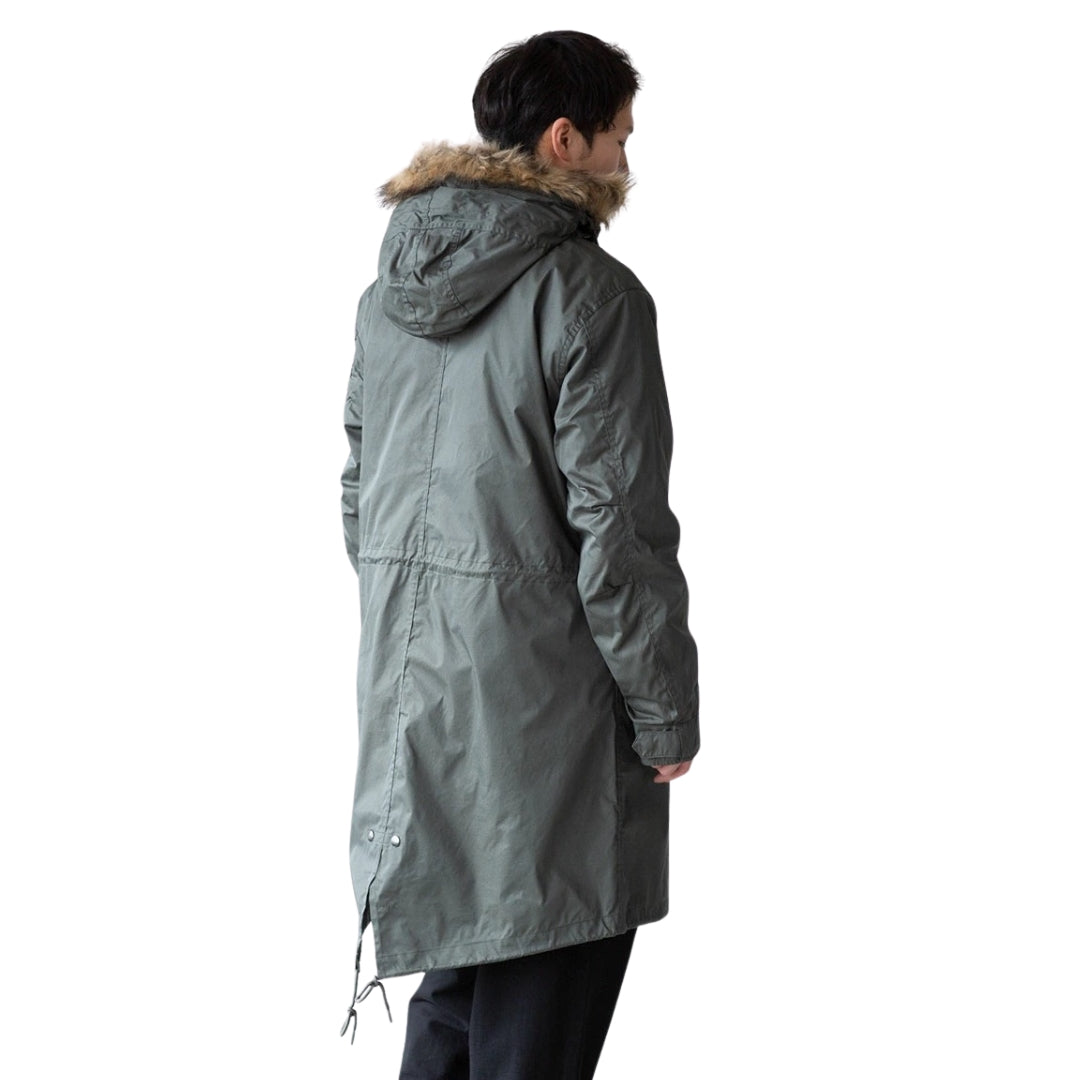 FRED PERRY J6504 638 FIELD GREEN 2 in 1 ZIP-IN LINER PARKA S