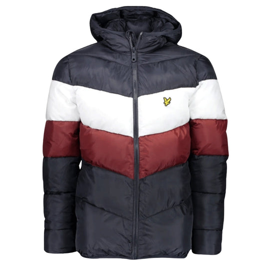 Lyle Scott Colour Block Navy Blue Puffer Jacket