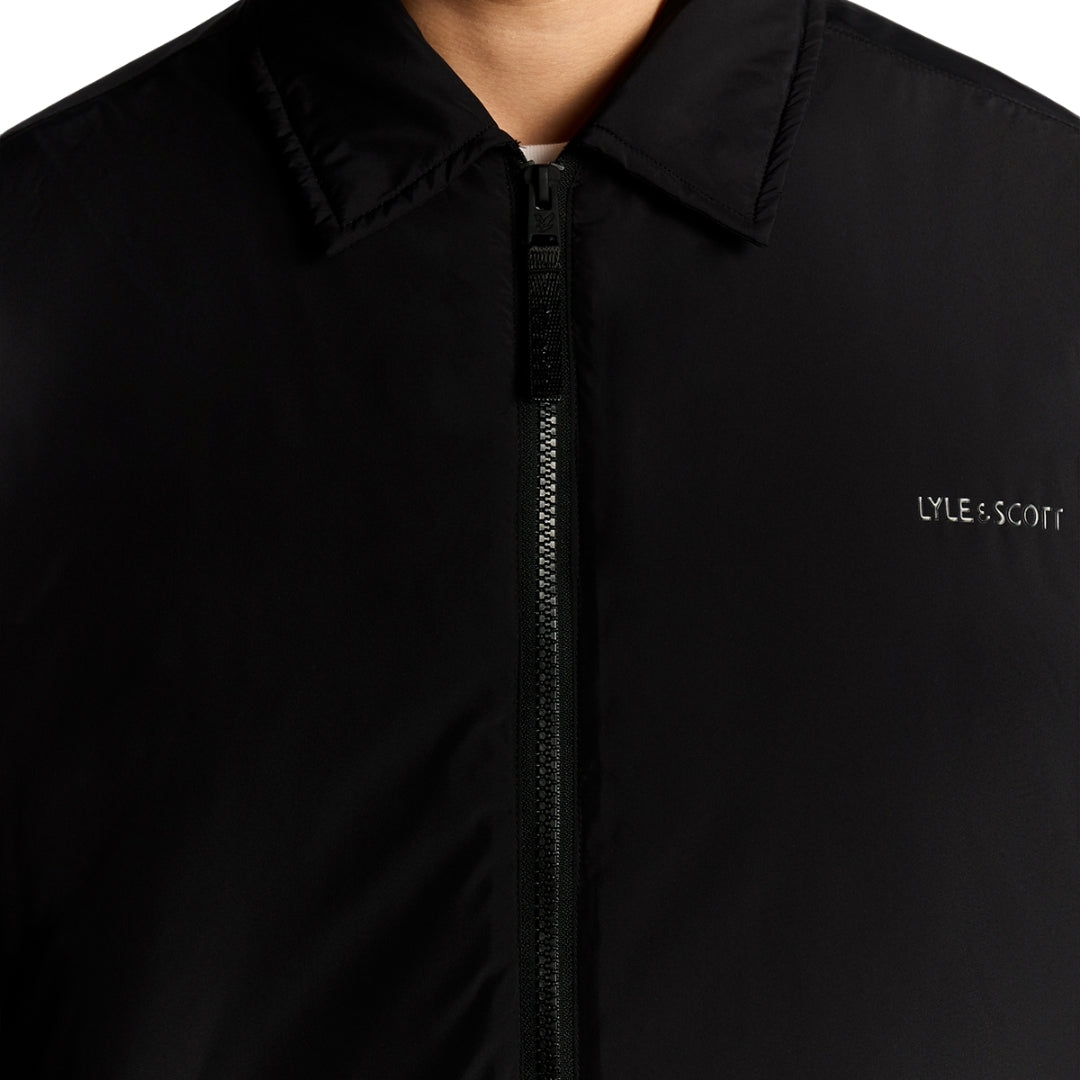 Lyle & Scott Black Collared Puffer Jacket XS