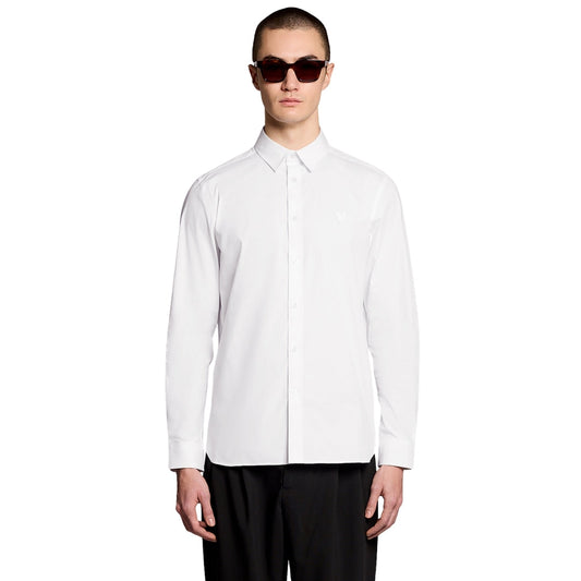 Lyle & Scott White Tonal Easy Care Poplin Shirt S
